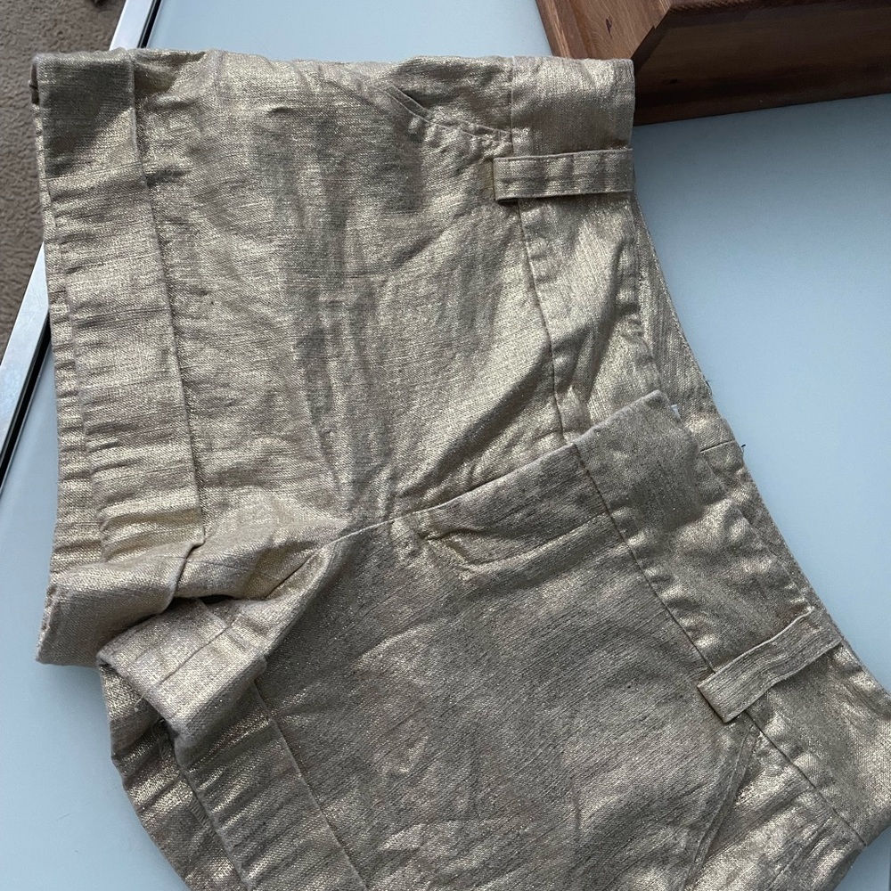 Alice + Olivia Shiny Gold Fabric